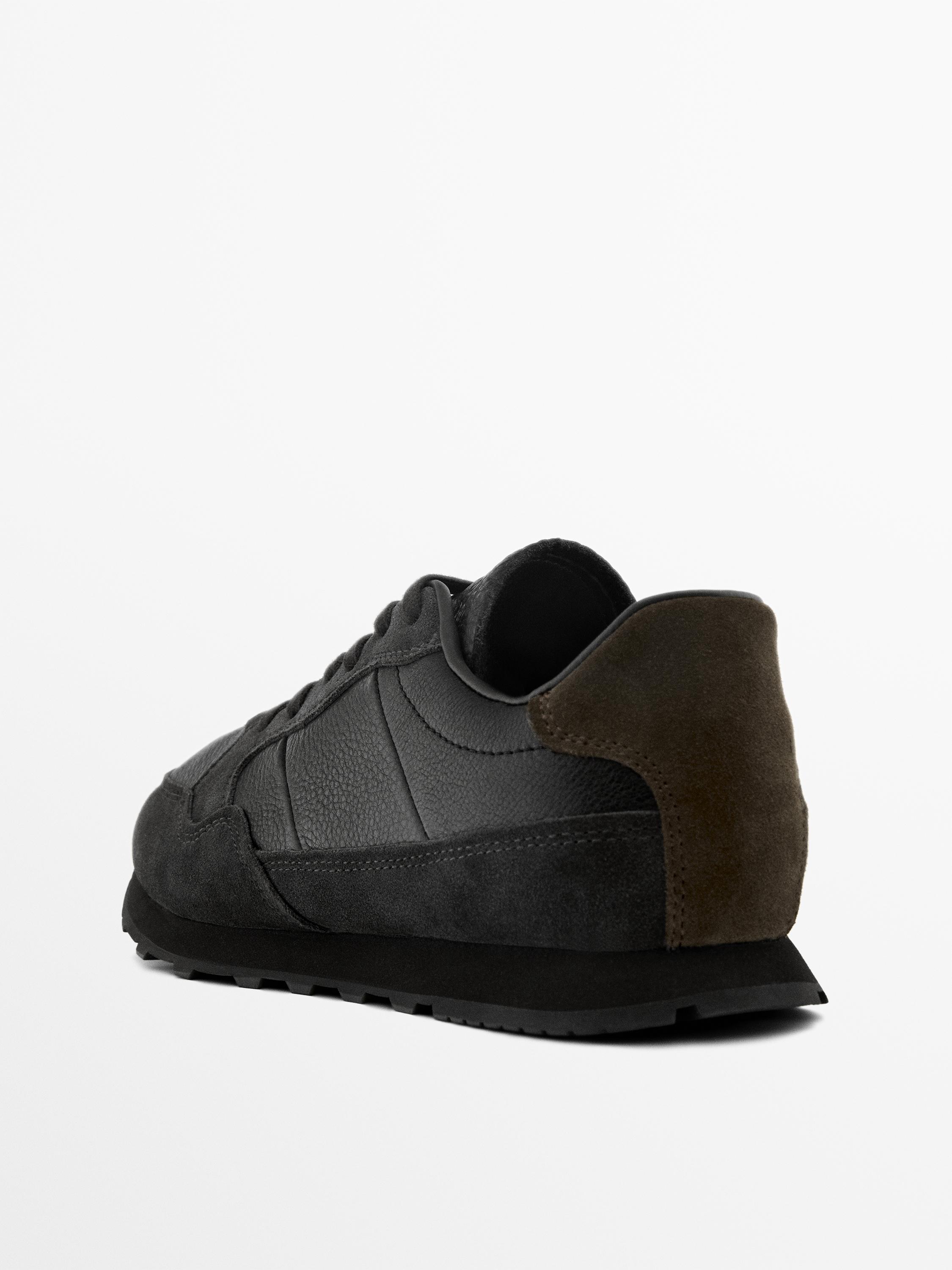 Soft nappa leather trainers